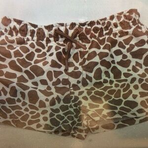 Giraffe Print Kids Swim Trunks